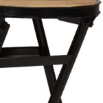 Bureau avec tabouret pliant Bois de manguier massif 115x50x76cm – Image 4