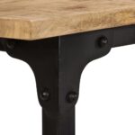 Bureau avec tabouret pliant Bois de manguier massif 115x50x76cm – Image 5