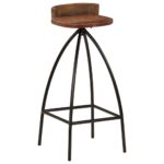 Tabourets de bar lot de 2 bois de récupération massif – Image 10