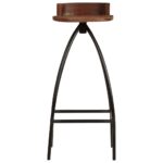 Tabourets de bar lot de 2 bois de récupération massif – Image 2