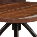Tabourets de bar lot de 2 bois de récupération massif – Image 5