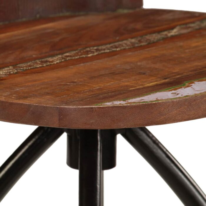 Tabourets de bar lot de 2 bois de récupération massif – Image 5