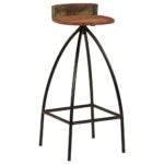 Tabourets de bar lot de 2 bois de récupération massif – Image 9