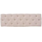 Banc Lin Bois massif 110 x 38 x 48 cm Blanc crème – Image 3