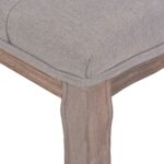 Banc Lin Bois solide 110x38x48 cm Gris foncé – Image 4