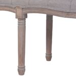 Banc Lin Bois solide 150x40x48 cm Gris foncé – Image 5