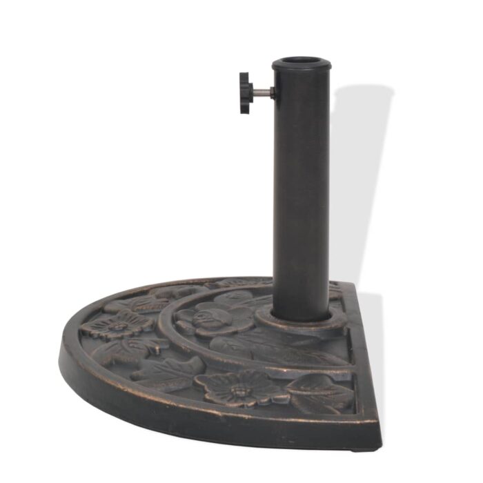 Socle de parasol en résine demi-cercle Bronze 9 kg – Image 4