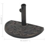 Socle de parasol en résine demi-cercle Bronze 9 kg – Image 7