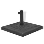 Base carrée de parasol Résine Noir 12 kg – Image 3