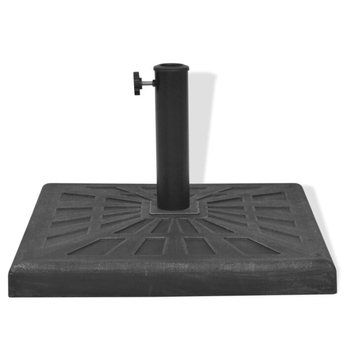 Base carrée de parasol Résine Noir 12 kg – Image 4