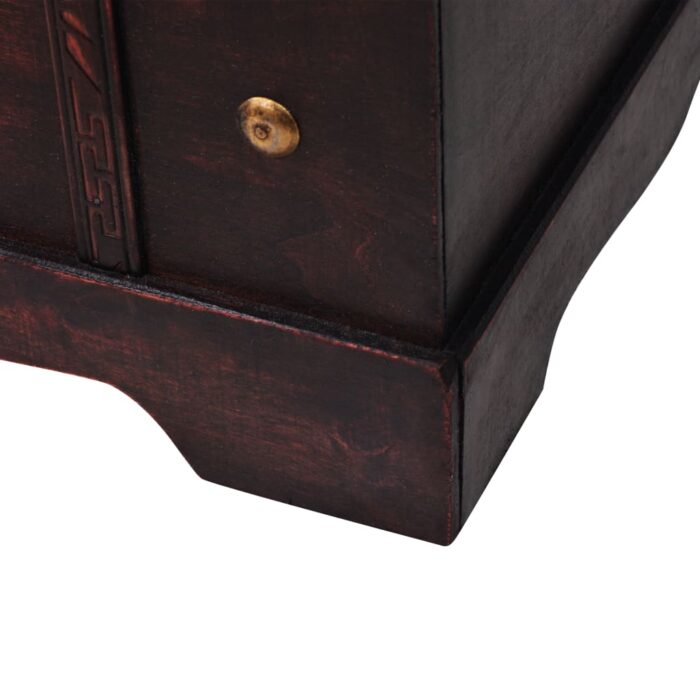 Coffre vintage de rangement bois 66 x 38 x 40 cm – Image 6