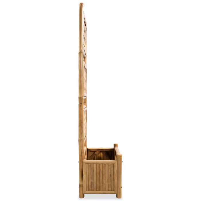 Lit surélevé de jardin avec treillis Bambou 40 cm – Image 2