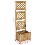Lit surélevé de jardin avec treillis Bambou 40 cm – Image 5