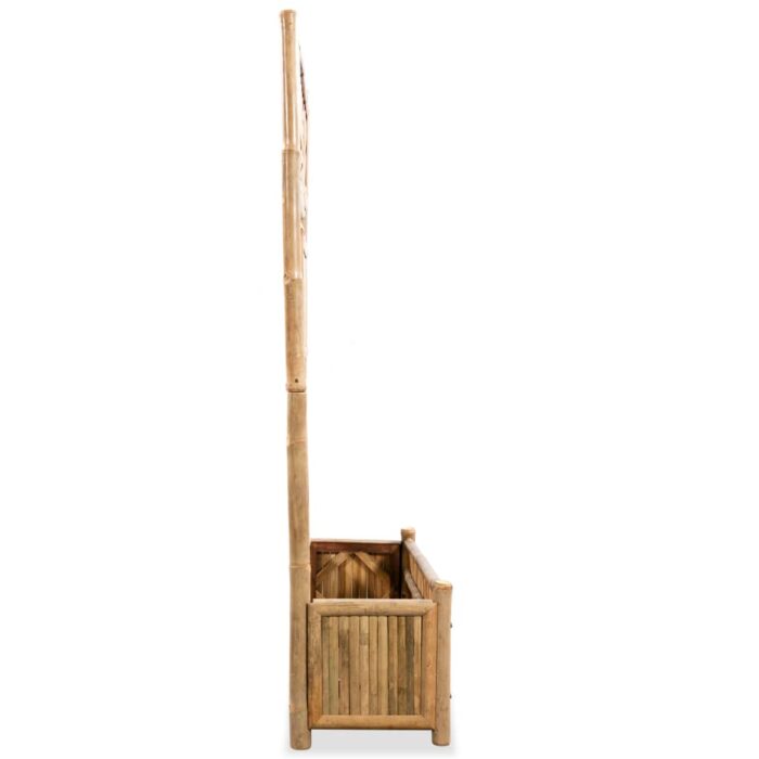 Lit surélevé de jardin avec treillis Bambou 70 cm – Image 2