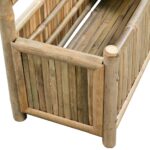 Lit surélevé de jardin avec treillis Bambou 70 cm – Image 3