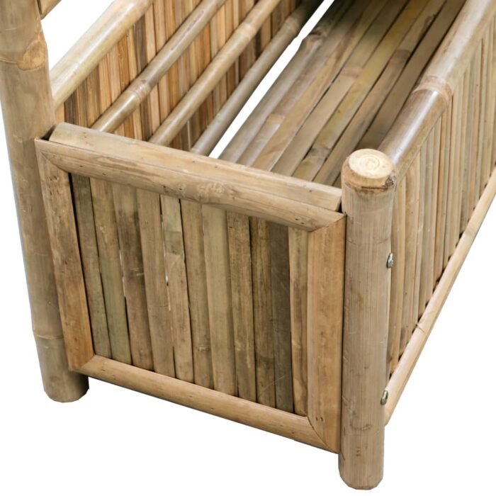 Lit surélevé de jardin avec treillis Bambou 70 cm – Image 3