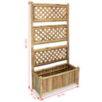 Lit surélevé de jardin avec treillis Bambou 70 cm – Image 5