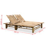 Chaise longue pour 2 personnes Bambou – Image 6