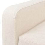 Fauteuil blanc crème tissu – Image 5