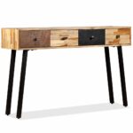 Table console Teck massif de récupération 120 x 30 x 76 cm – Image 10