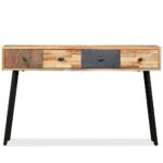 Table console Teck massif de récupération 120 x 30 x 76 cm – Image 2