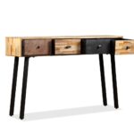 Table console Teck massif de récupération 120 x 30 x 76 cm – Image 4
