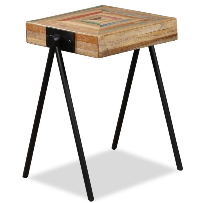 Table d'appoint Teck massif de récupération – Image 1