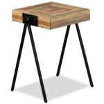 Table d'appoint Teck massif de récupération – Image 10