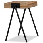 Table d'appoint Teck massif de récupération – Image 3