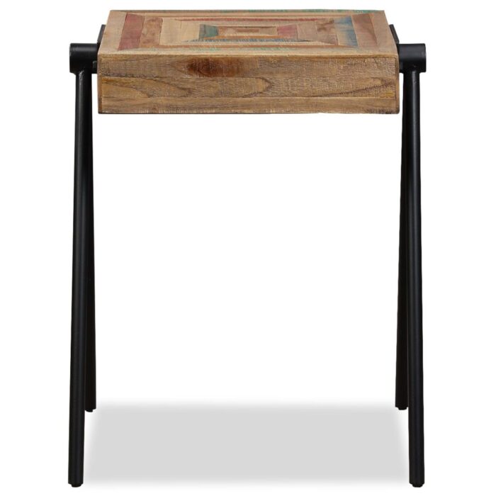 Table d'appoint Teck massif de récupération – Image 4