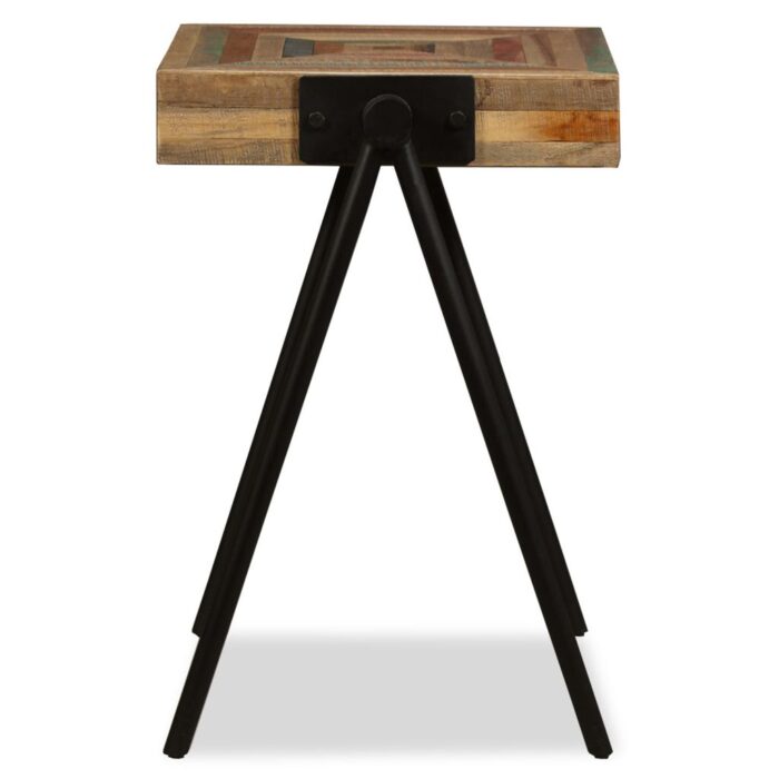 Table d'appoint Teck massif de récupération – Image 5