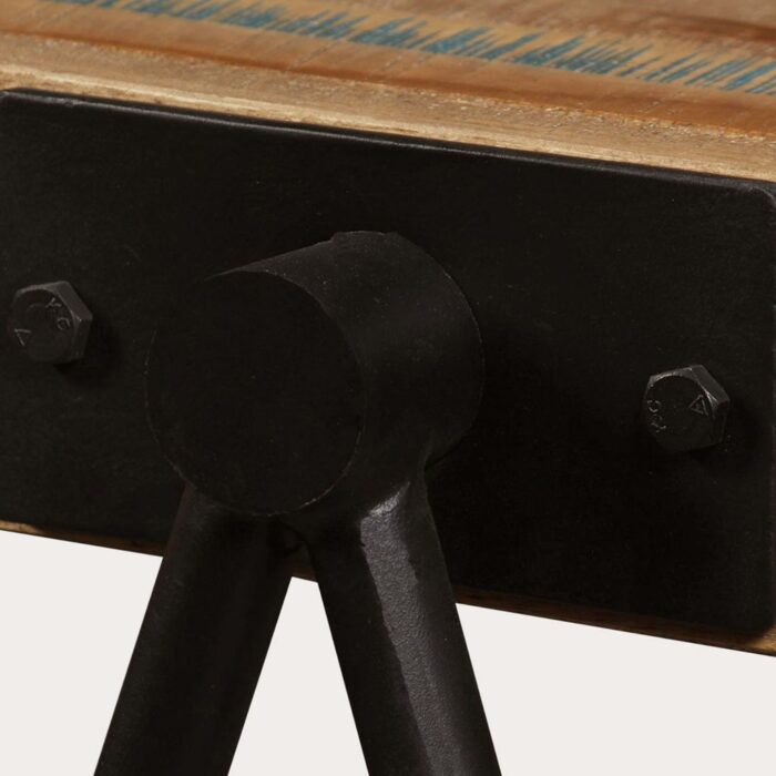 Table d'appoint Teck massif de récupération – Image 6