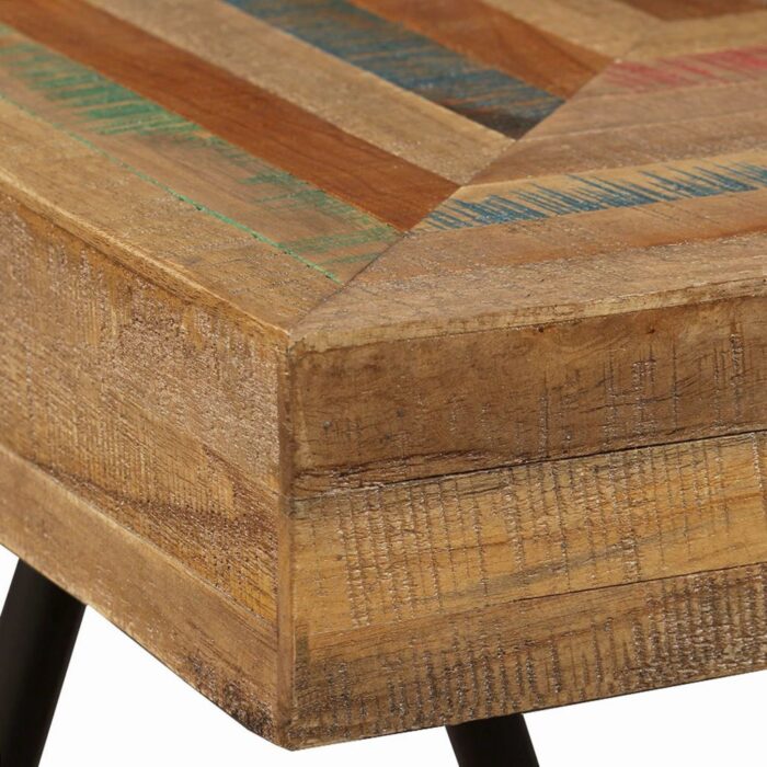 Table d'appoint Teck massif de récupération – Image 7