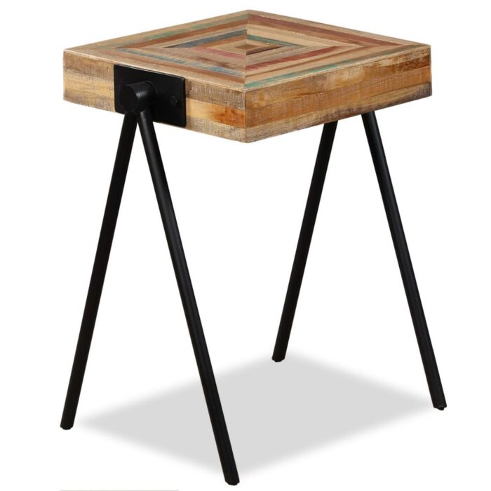 Table d'appoint Teck massif de récupération – Image 8