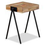 Table d'appoint Teck massif de récupération – Image 9
