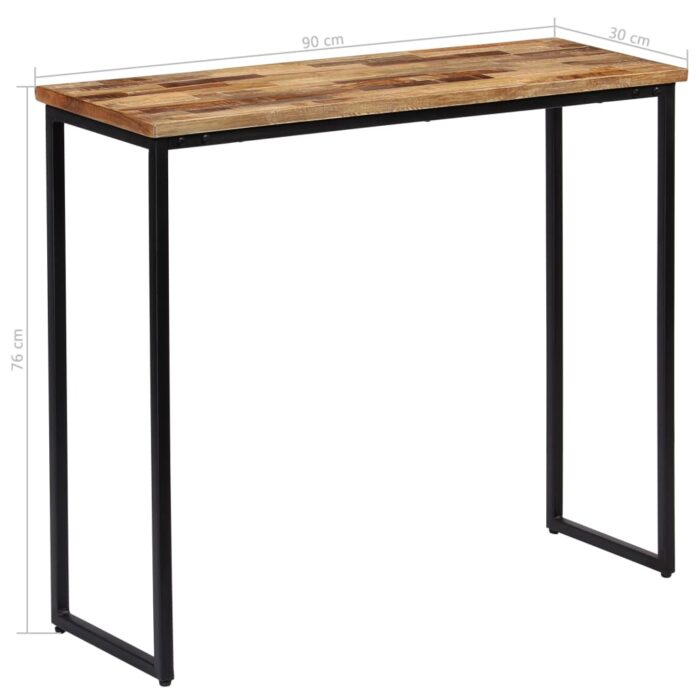 Table console Teck recyclé massif 90 x 30 x 76 cm – Image 12