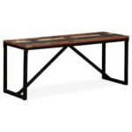 Banc 110 x 35 x 45 cm Bois de récupération massif – Image 10