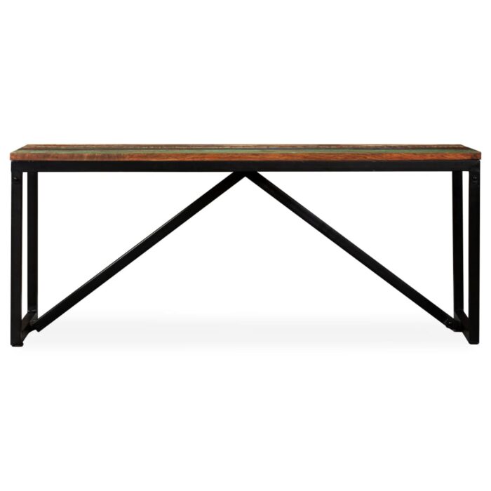 Banc 110 x 35 x 45 cm Bois de récupération massif – Image 2