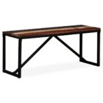 Banc 110 x 35 x 45 cm Bois de récupération massif – Image 7
