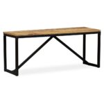 Banc 110 x 35 x 45 cm Bois de manguier massif – Image 10