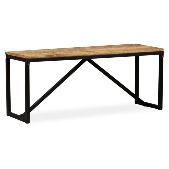 Banc 110 x 35 x 45 cm Bois de manguier massif – Image 10
