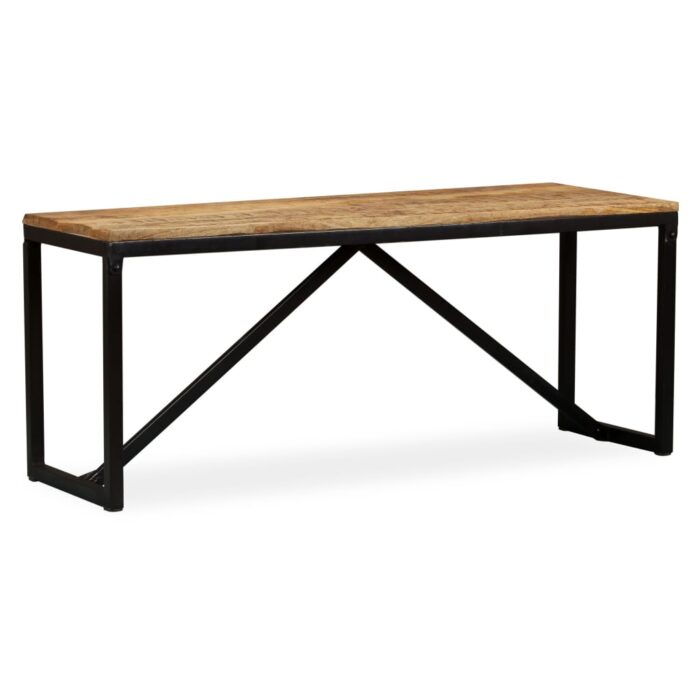 Banc 110 x 35 x 45 cm Bois de manguier massif – Image 12
