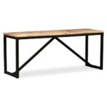 Banc 110 x 35 x 45 cm Bois de manguier massif – Image 2