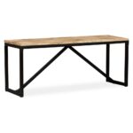 Banc 110 x 35 x 45 cm Bois de manguier massif – Image 8
