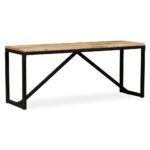 Banc 110 x 35 x 45 cm Bois de manguier massif – Image 9