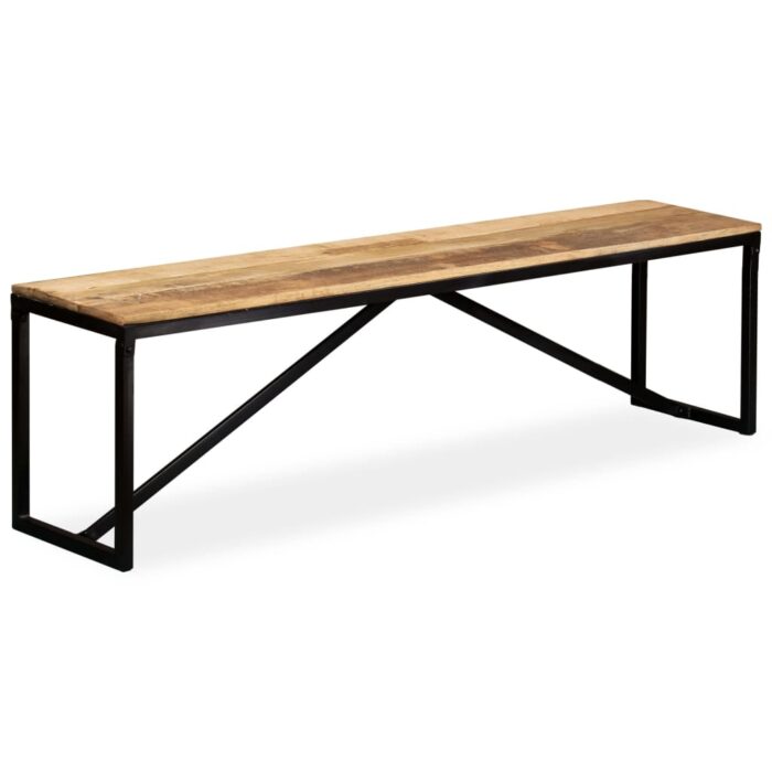 Banc Bois de manguier massif 160x35x45 cm – Image 1