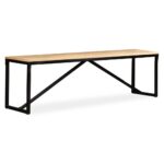Banc Bois de manguier massif 160x35x45 cm – Image 2