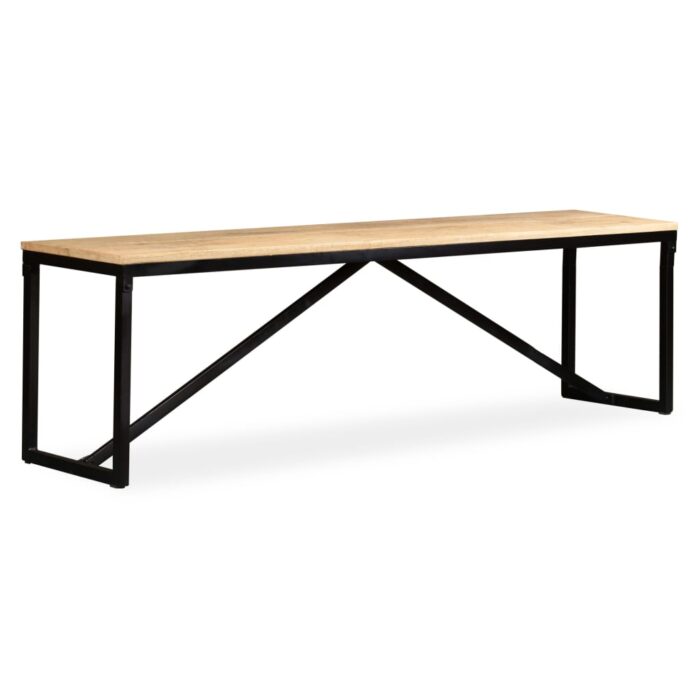 Banc Bois de manguier massif 160x35x45 cm – Image 2