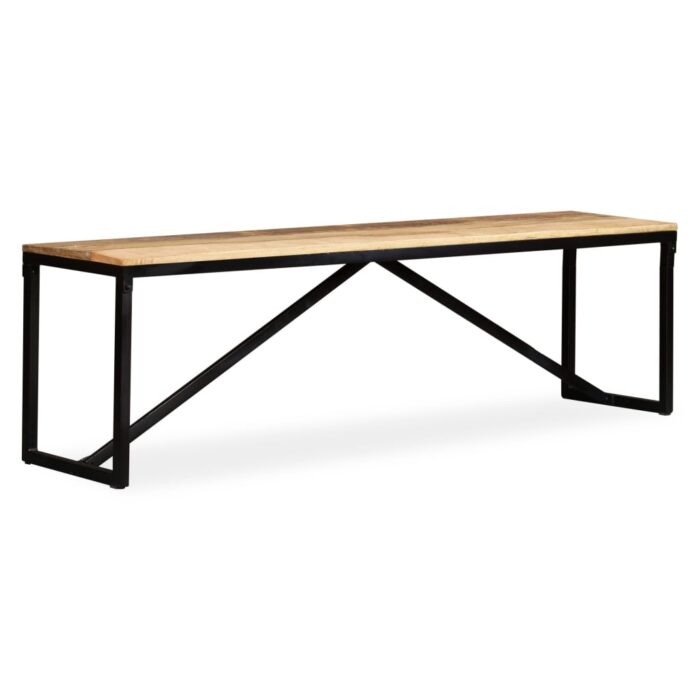 Banc Bois de manguier massif 160x35x45 cm – Image 4