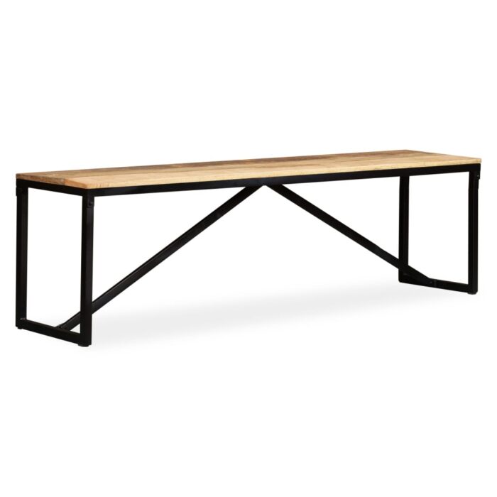 Banc Bois de manguier massif 160x35x45 cm – Image 8